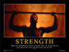 strength poster image showing weight lifter
