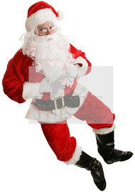 Jumping happy santa wall graphic