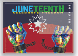 Celebrate Freedom , Flag Poster or Banner from the Juneteenth Poster Series of 6