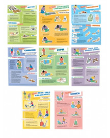 First Aid Series of 8 Posters for Educational Purposes