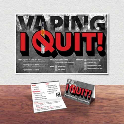 Vaping Cessation Resource Cards and/or Poster