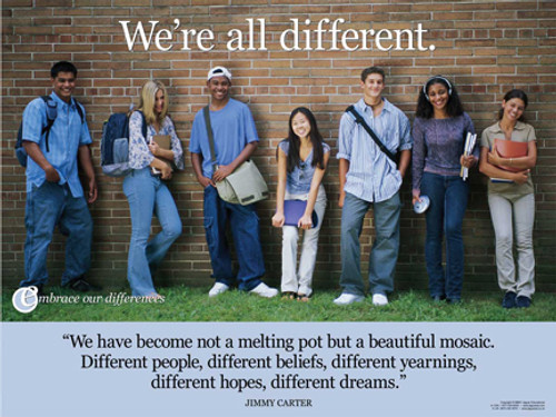 We're all different diversity educational poster image