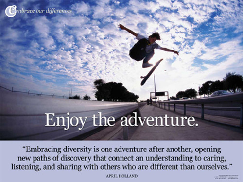 enjoy the adventure skateboard poster image