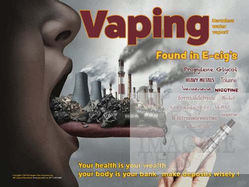 Your Health Is Your Wealth Anti-vaping poster