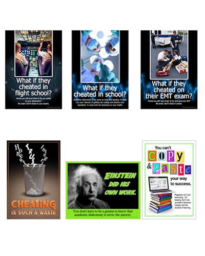 Academic success series OF 6 Posters/Banners © Jaguar Educational addresses  dishonesty  that is a rampant problem with students today