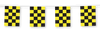 Starter Rectangle Pennants - Yellow/Black