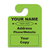 custom hook fluorescent green hang tags