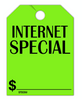 Internet Special Hang Tag fluorescent green