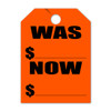Was/Now Mirror Hang Tag fluorescent red