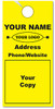 custom hang tags yellow