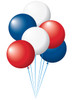 17" Patriotic Assortment Latex Balloons