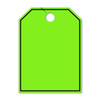 Border Mirror Hang Tag  8.5" x 11.5" florescent green