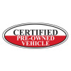 Certified Pre-Owned Vehicle Oval Sign-White/Black/Red