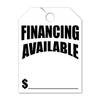 "Financing Available" Mirror Hang Tag white