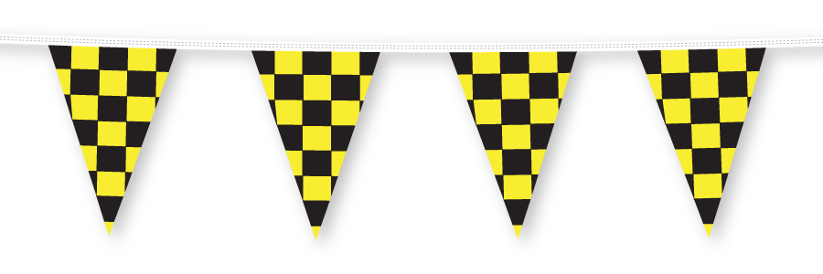 Starter Triangle Pennants - Yellow/Black