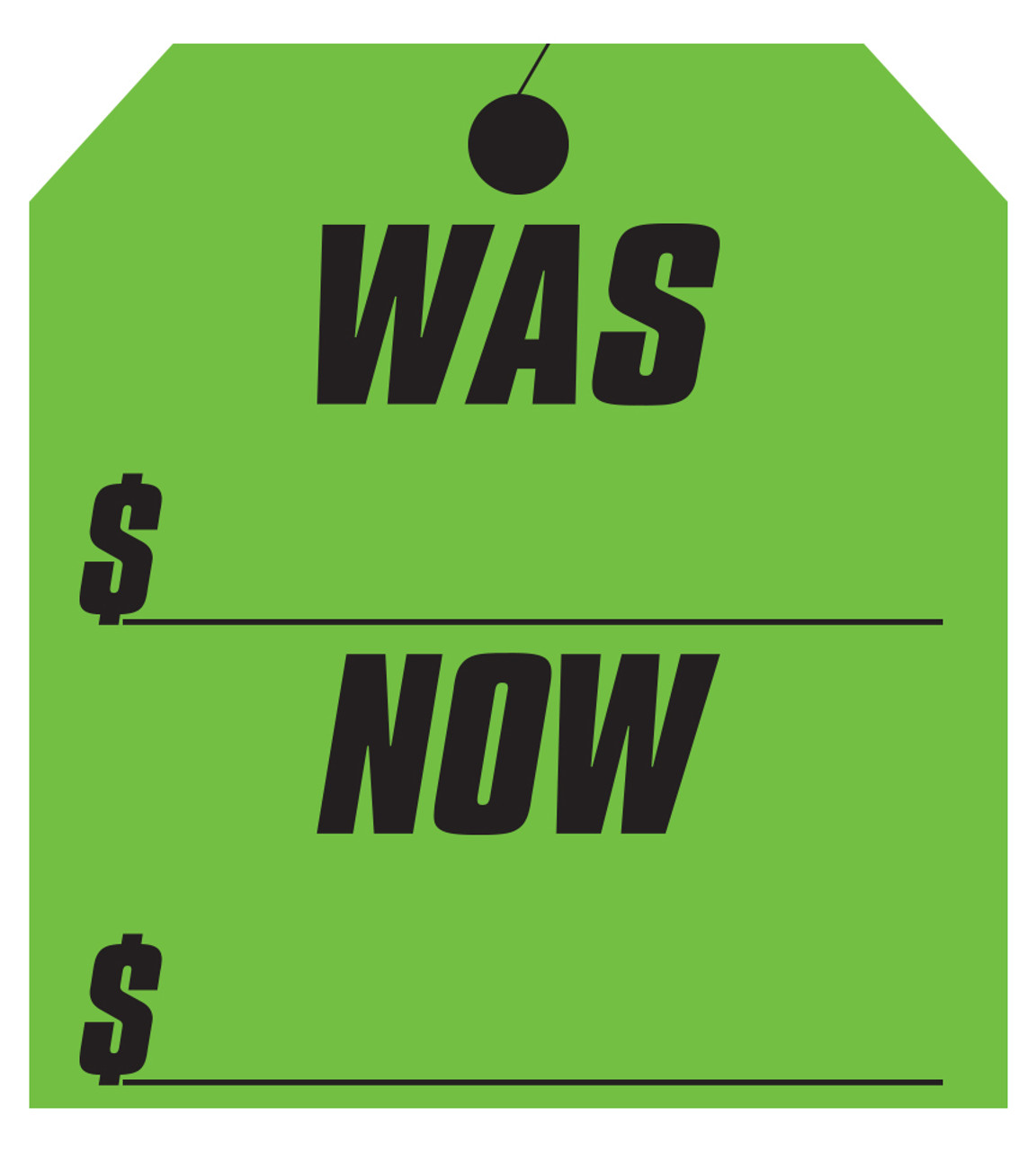 Was-Now Window Stickers Neon Green