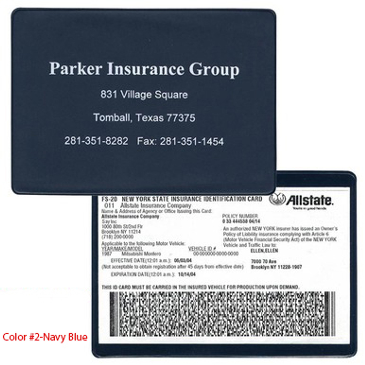 Navy Blue Insurance Holder #02