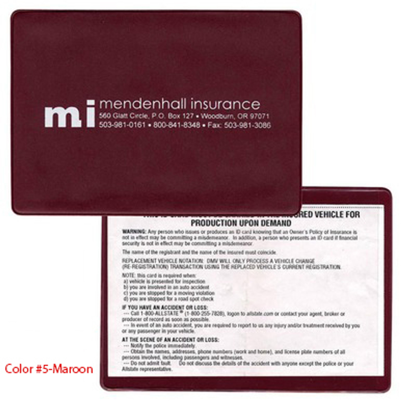 Maroon Insurance Holder #05