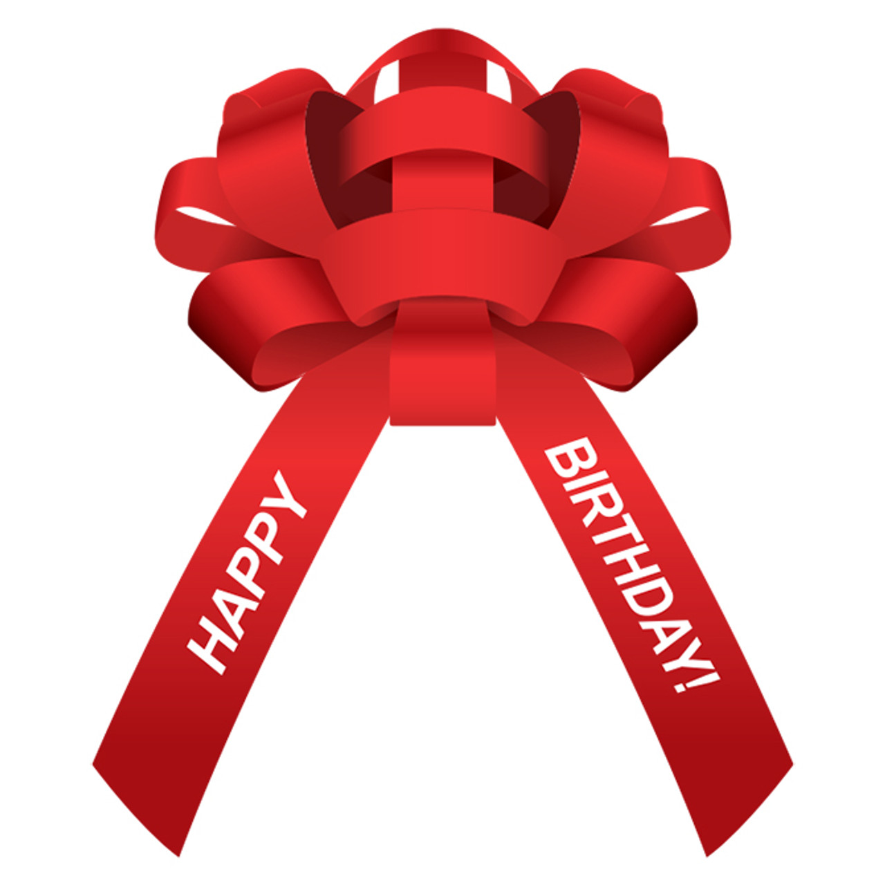 Happy Birthday Red Magnetic Car Bow