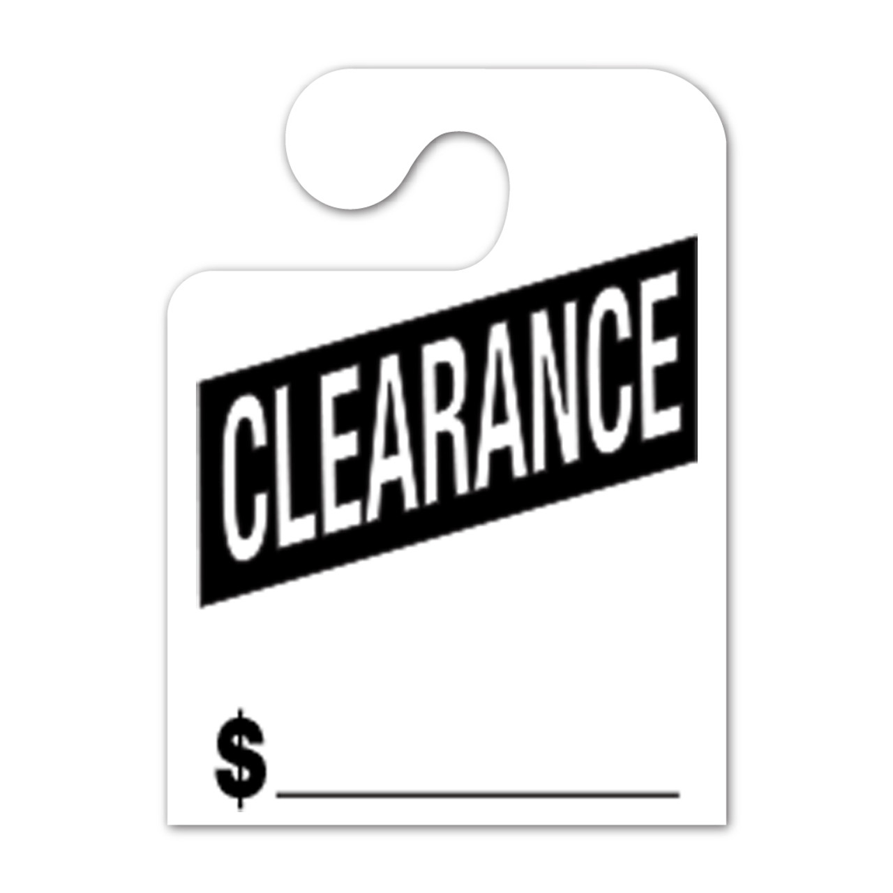 Hook Style Hang Tags "Clearance" 8 1/2" x 11"