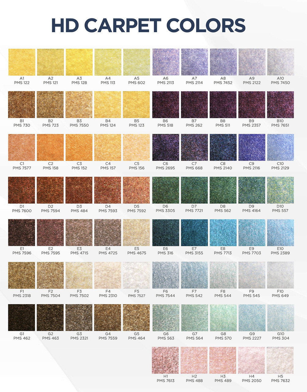 DigiPrint Floor Mats colors