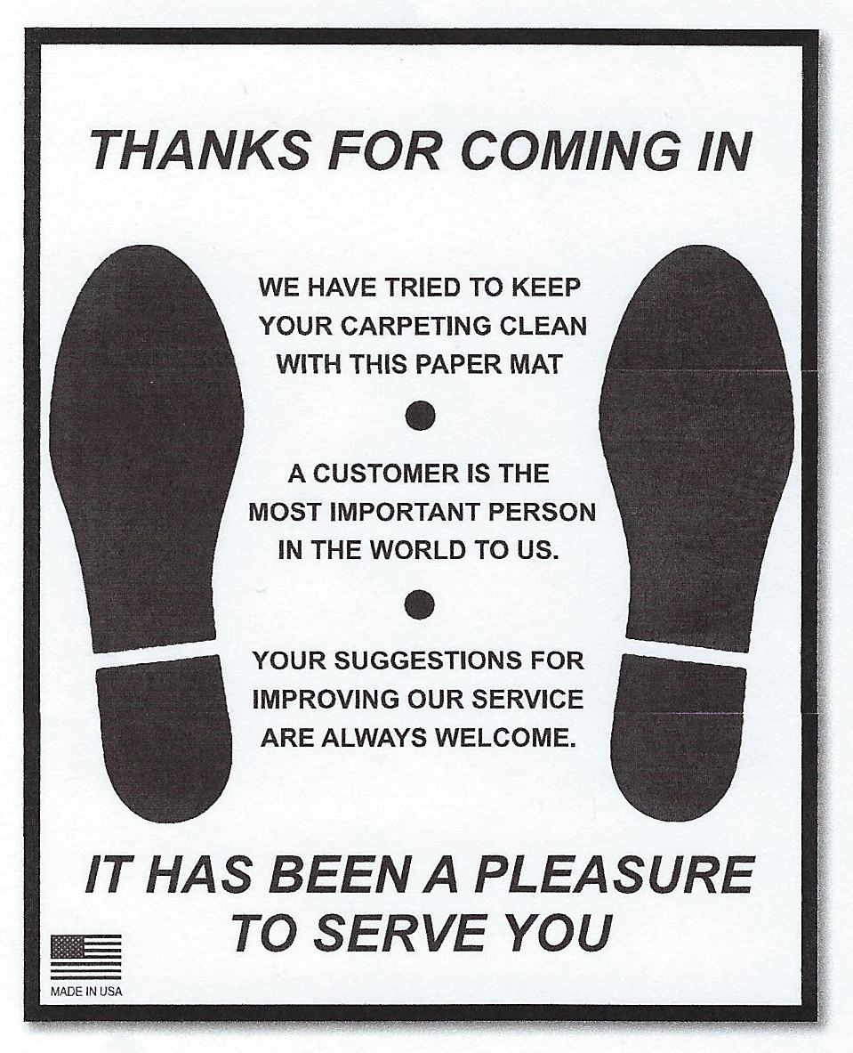 Poly Coated Floor Mat 16.5" x 21"