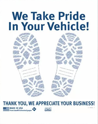 Blue Poly Coated Floor Mat 16.5" x 21"