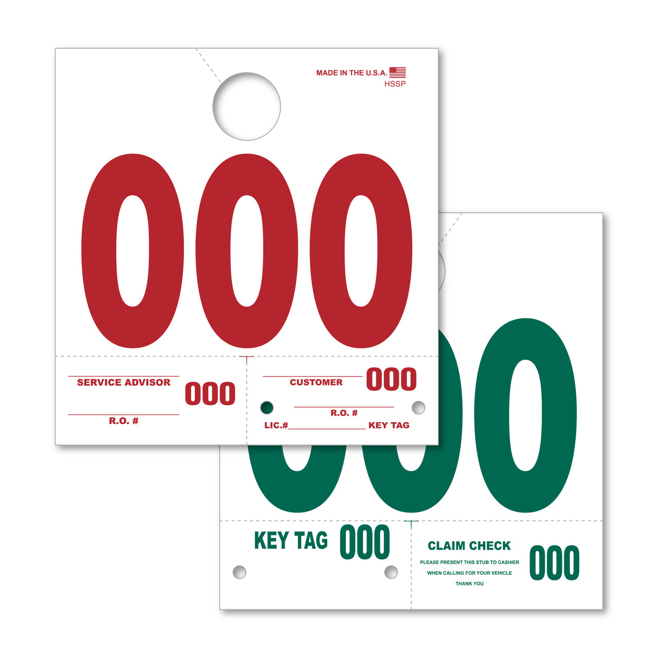 3 Digit Hang Tag - Heavyweight (Form #HSSP)