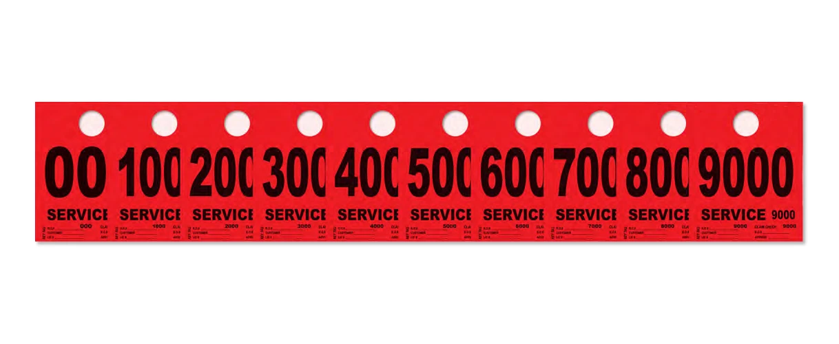 Premium service dispatch numbers red