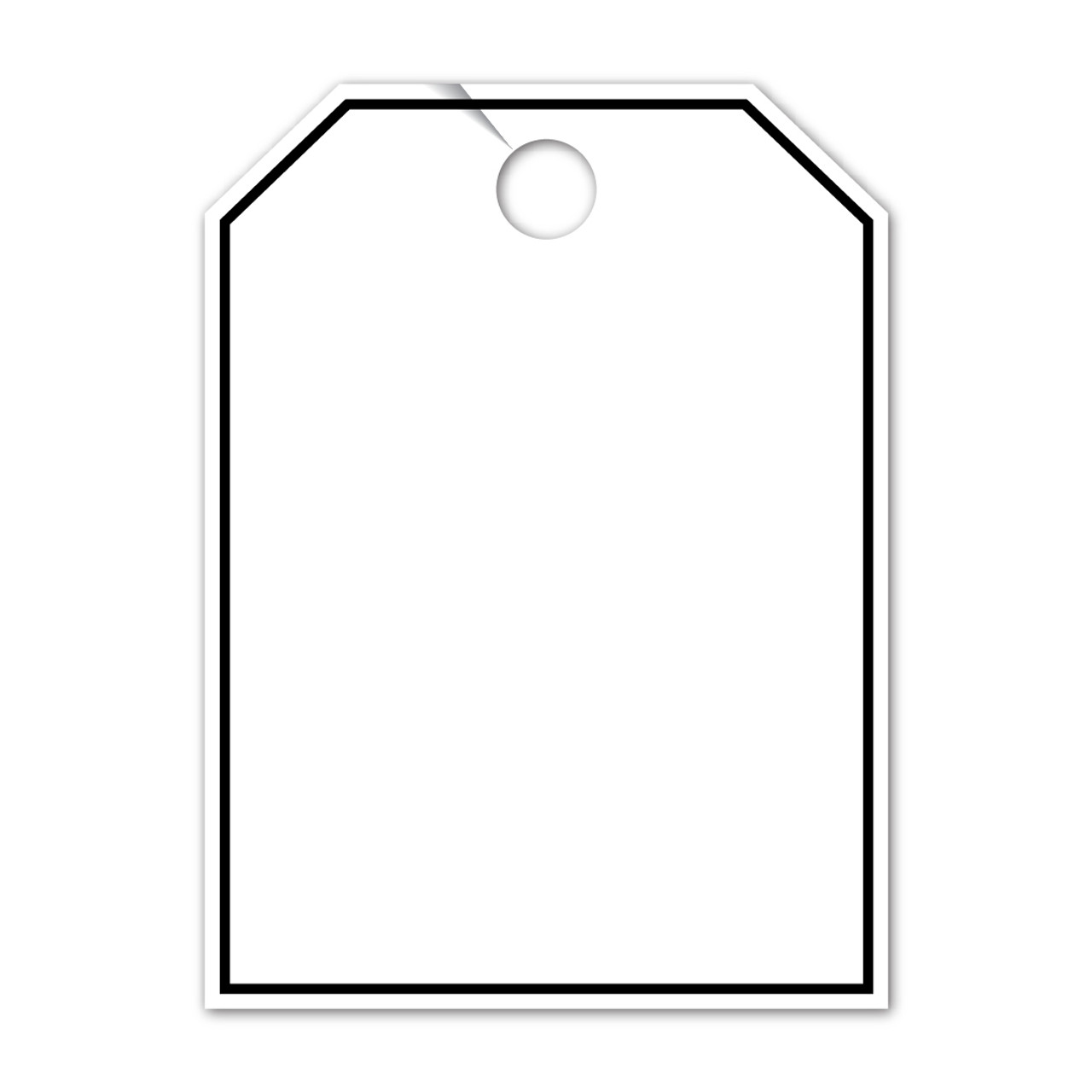 Border Mirror Hang Tag  8.5" x 11.5"  white