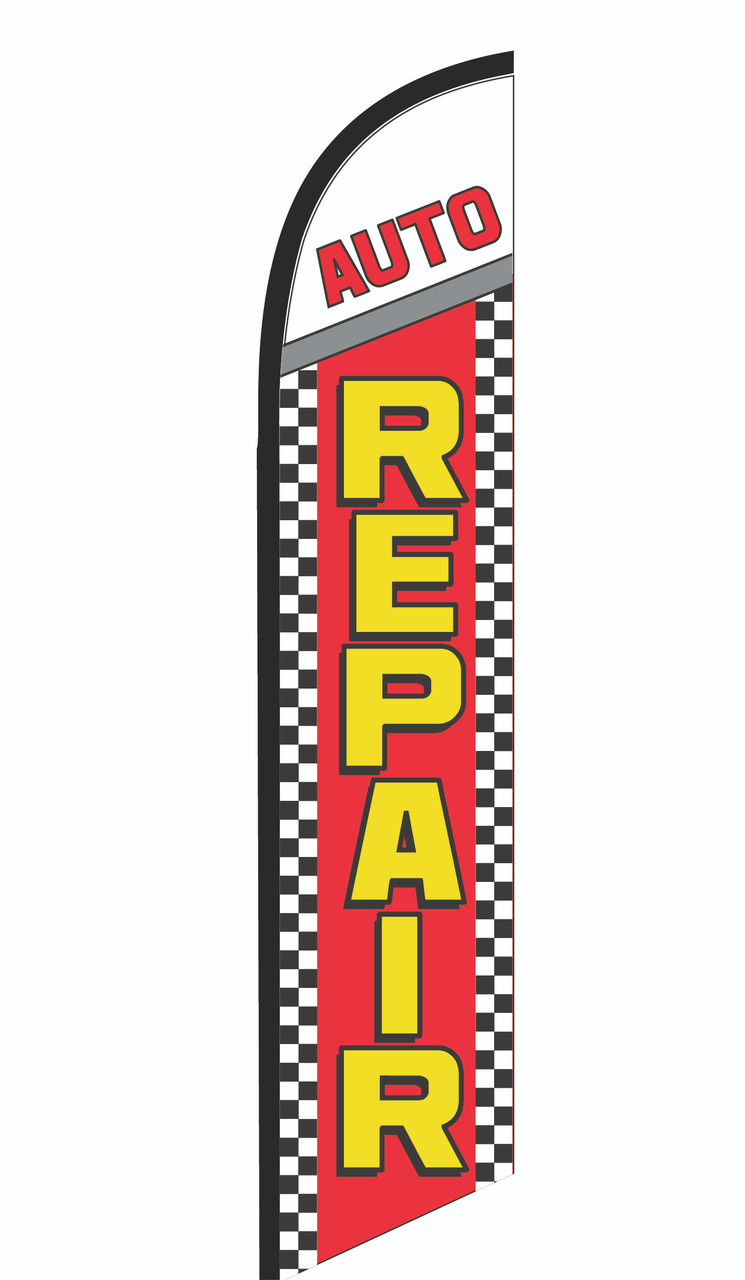 Auto Repair Swooper Flag