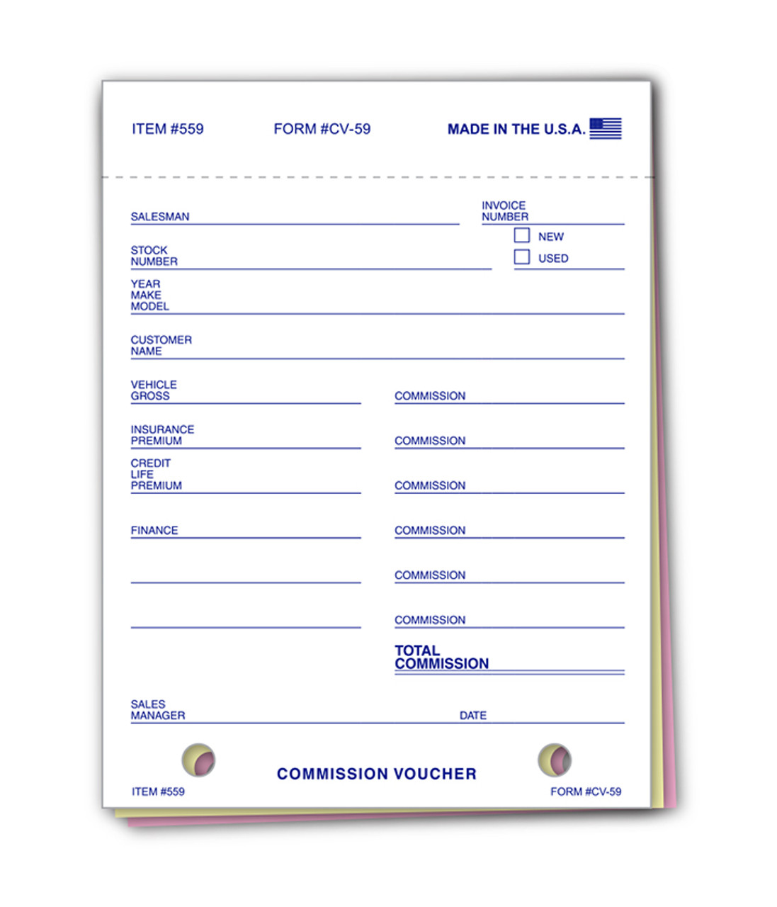 Commission Voucher (Form-#CV-59)