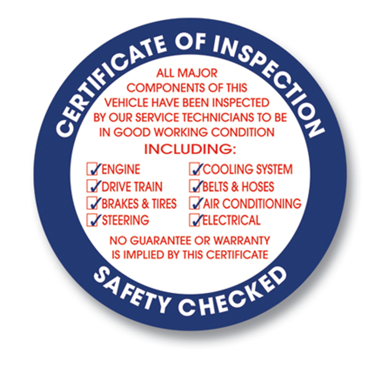 Face Adhesive Inspection Sticker (VT-#520)