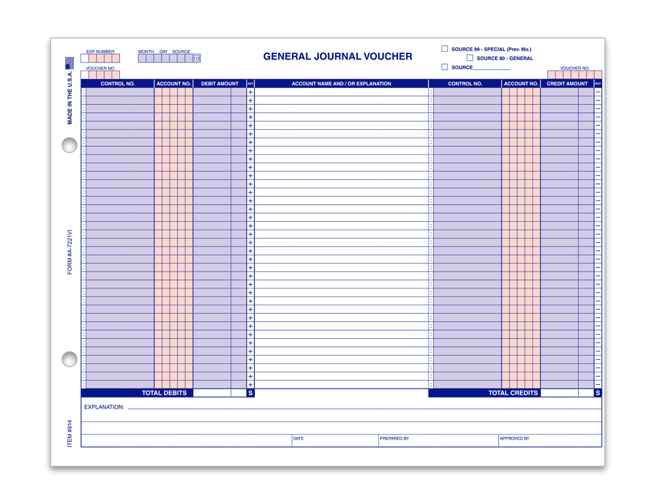 General Journal Voucher