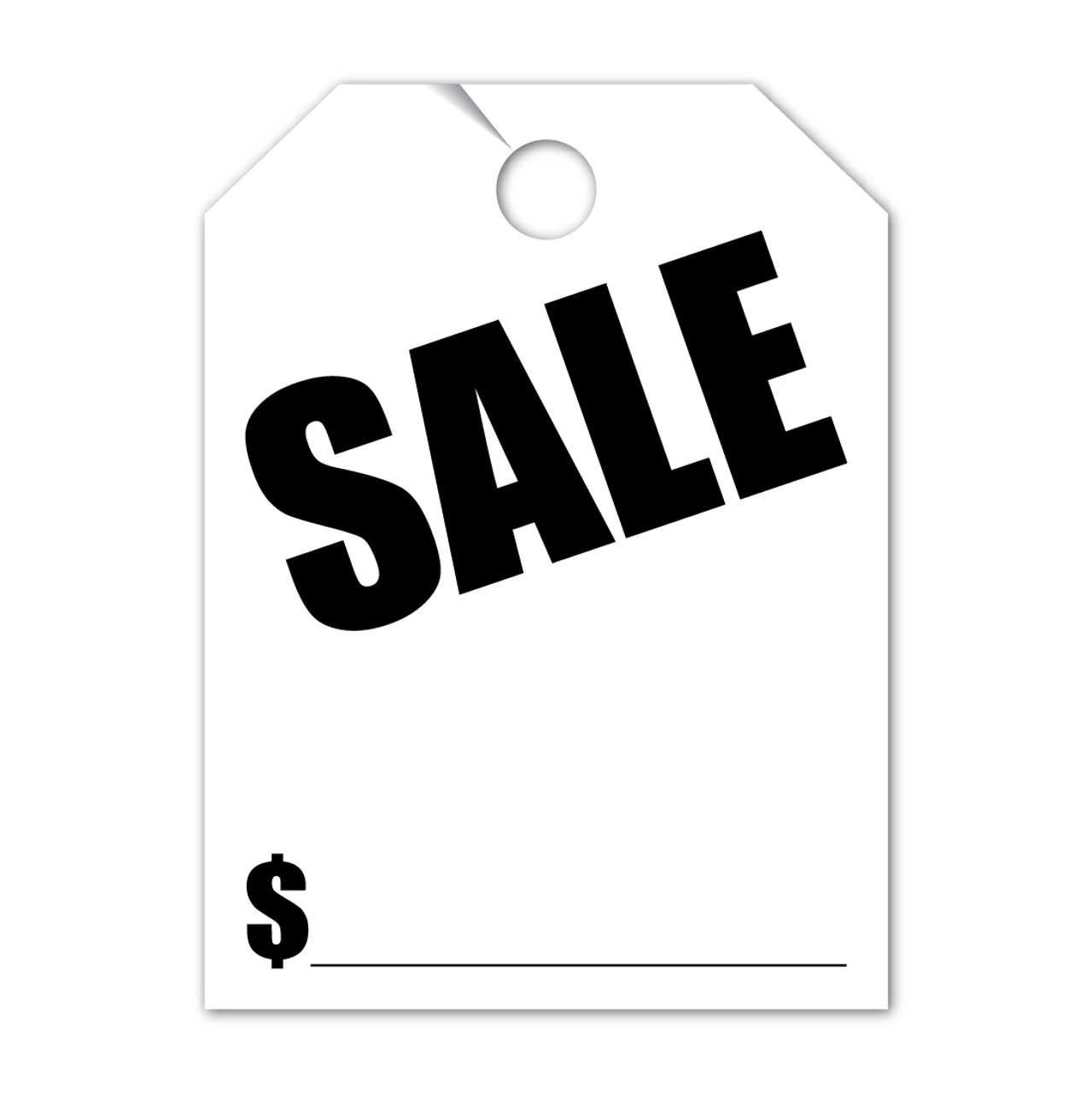 Sale Mirror Hang Tag white