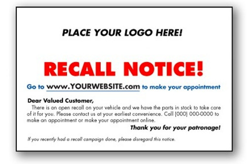 Custom Urgent Recall Notice (Red)