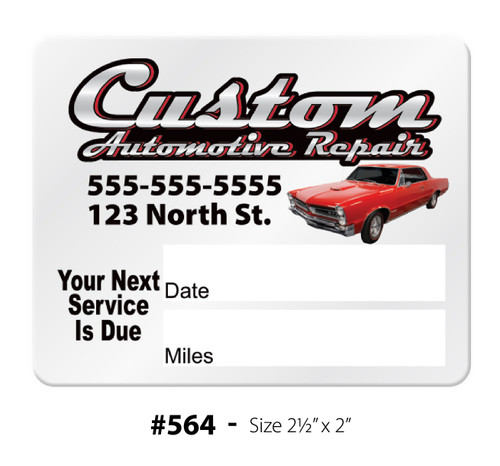 Service Reminders (Full Color) Static Cling 2