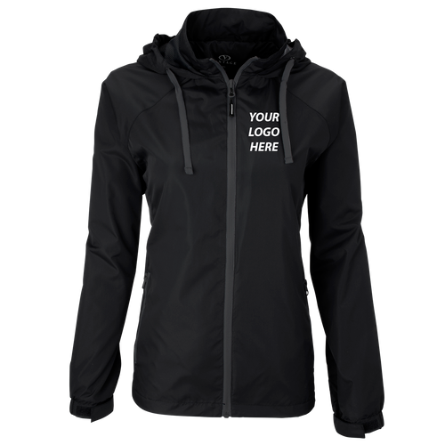 Club Wind Jacket Women Black with Dark Grey