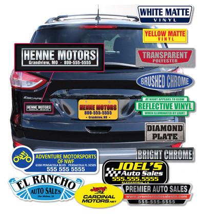 Custom Dealer Id Decals- Two Colors 1