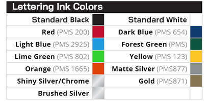 Raised Letter License Plate Frames Lettering Colors