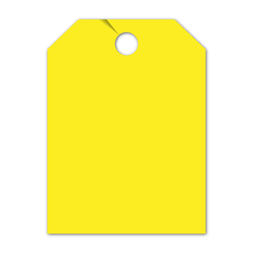 Blank Mirror Hang Tag  8.5" x 11.5" florescent yellow