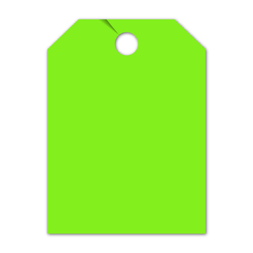 Blank Mirror Hang Tag  8.5" x 11.5" florescent green