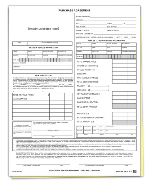 Test Drive Agreement Form (#8007)
