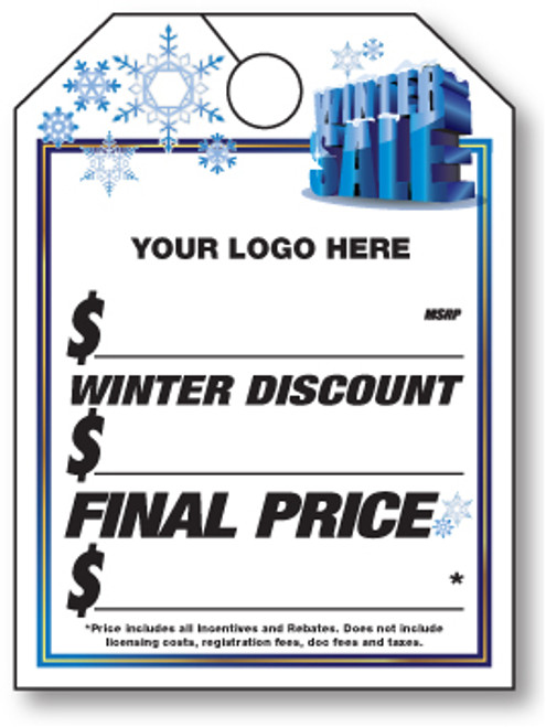 Custom Seasonal Mirror Hang Tags winter Custom Seasonal Mirror Hang Tags winter