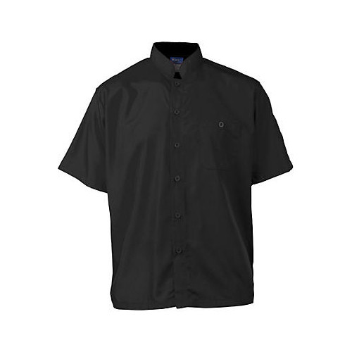 KNG 2126BKBK3XL 3XL Men's Active Black Short Sleeve Chef Shirt | Allpoints KNG 2126BKBK3XL 3XL Men's Active Black Short Sleeve Chef Shirt | Allpoints
