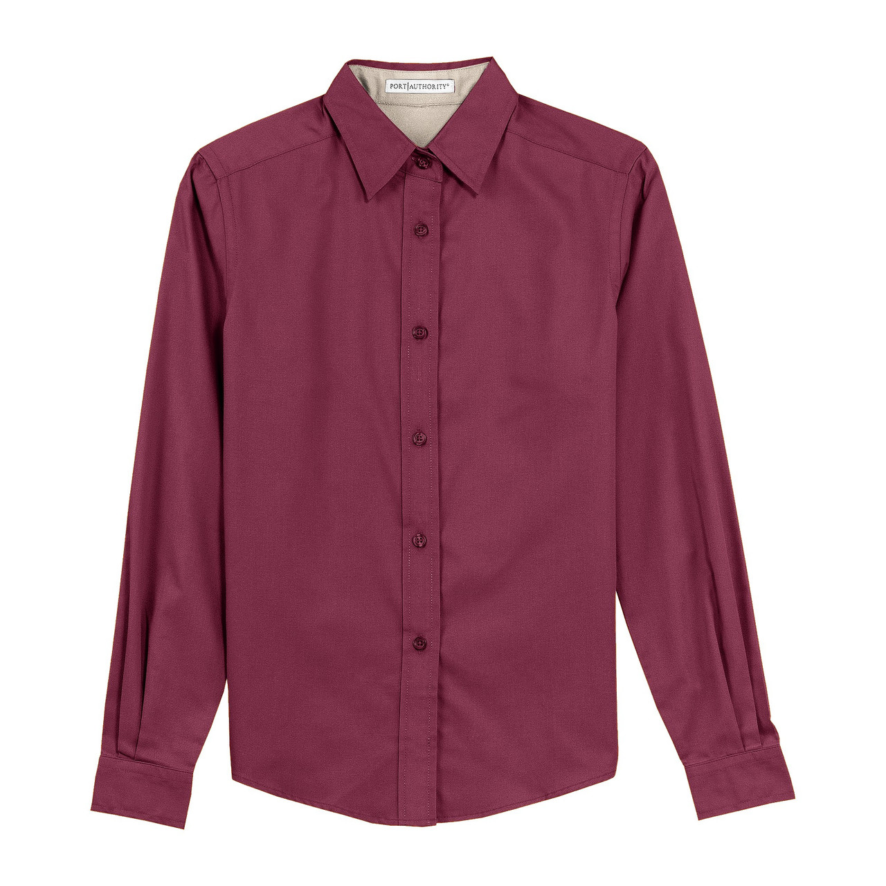 burgundy dress shirt womens Louanne Slinky Long Sleeve Maxi Dress - Burgundy