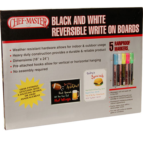 Chef Master - 90030 - 18 in x 24 in Double Sided Write-On Board