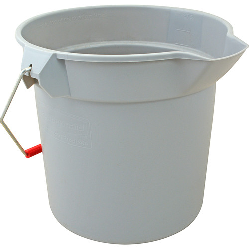 Rubbermaid - FG296300GRAY - 10 qt Round Gray Bucket