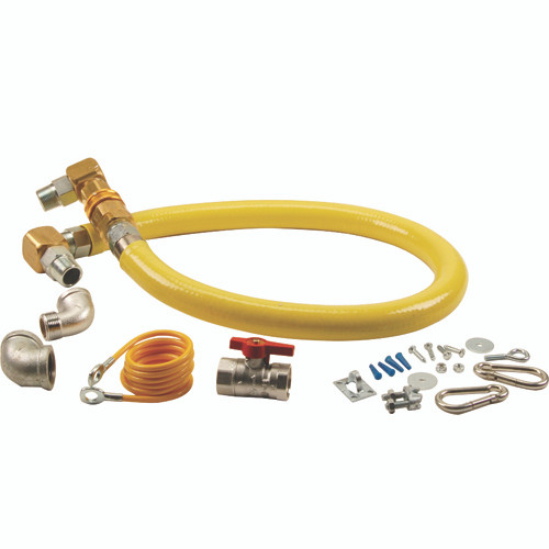 T&S Brass - HG-4E-48SK - 1 in x 48 in Safe-T-Link Swivel Gas Hose Connector Kit