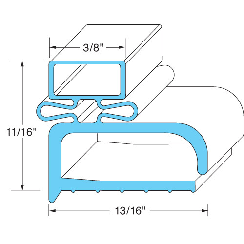 741282 - Mavrik - 10 3/4 in x 21 1/4 in 4-Sided Magnetic Drawer Gasket 741282 - Mavrik - 10 3/4 in x 21 1/4 in 4-Sided Magnetic Drawer Gasket